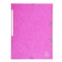 EXACOMPTA Carpeta de Gomas y Solapas Maxi Cartón A4 Fucsia